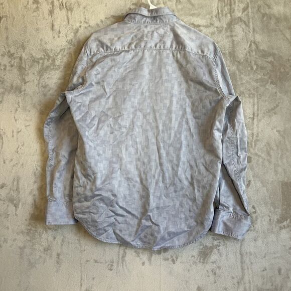 Robert Graham Men’s Blue Checkered Long Sleeve Flip Cuff Button Up Shirt Size M - Picture 5 of 8